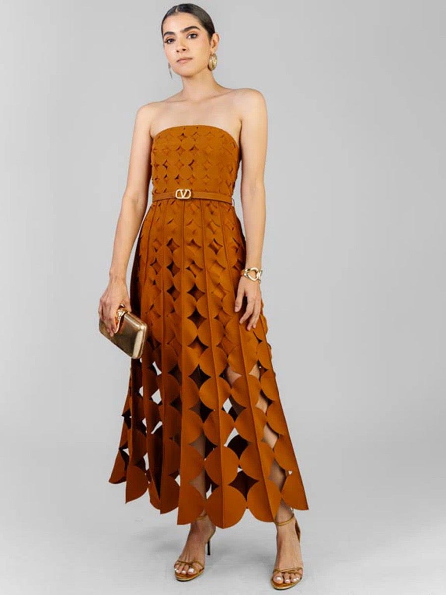 Australian strapless long dress