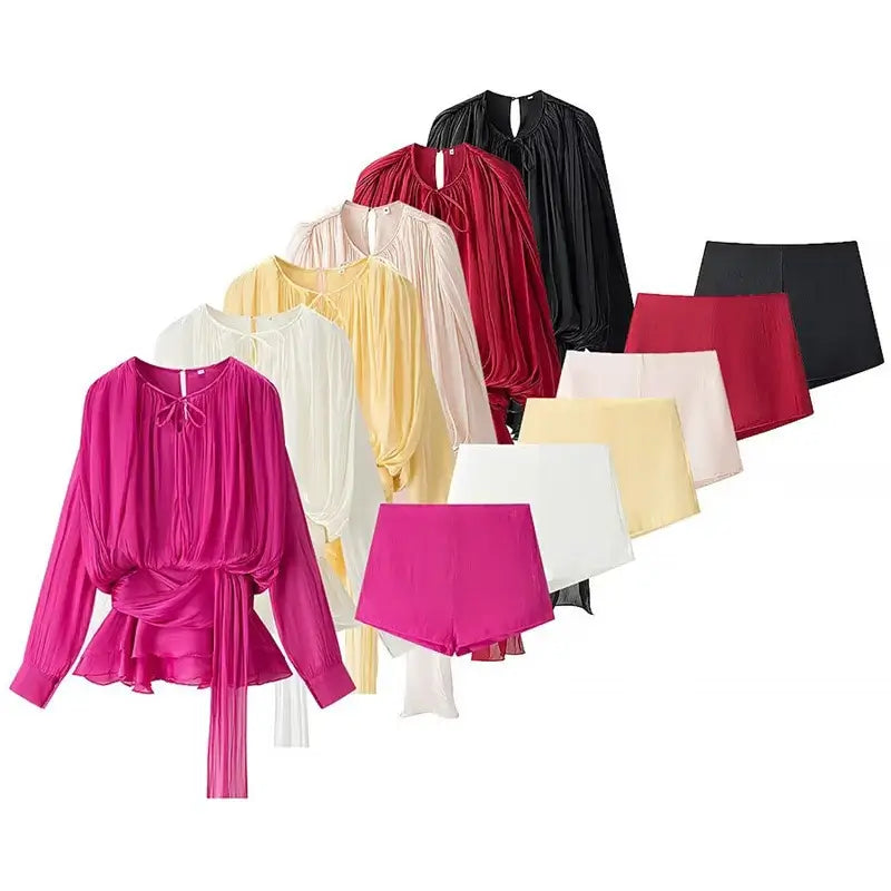Casual trendy shorts set