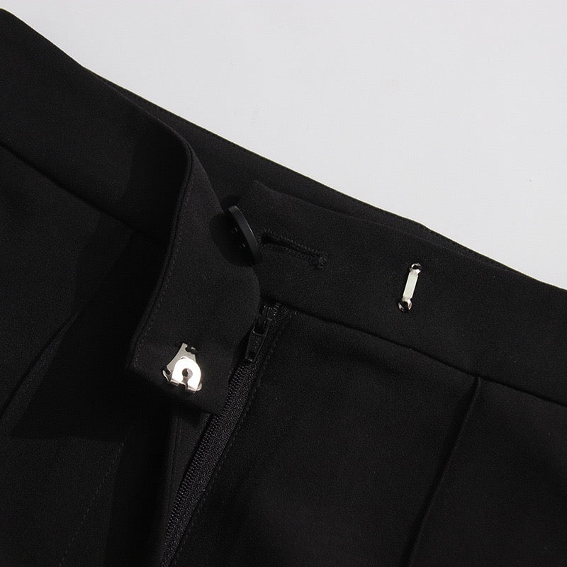 Elegant asymmetric suit