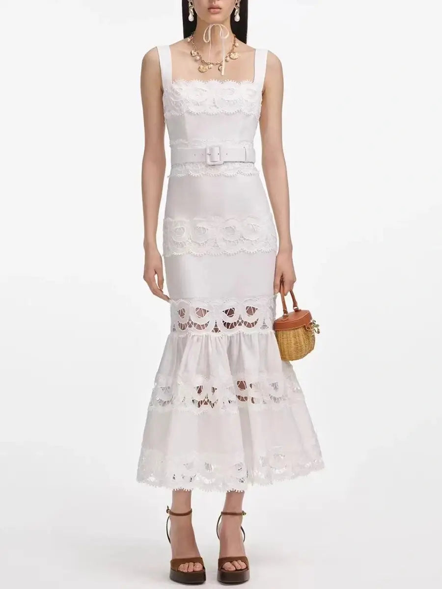 Sexy square neck dress