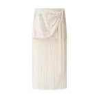 Cross fringes skirt