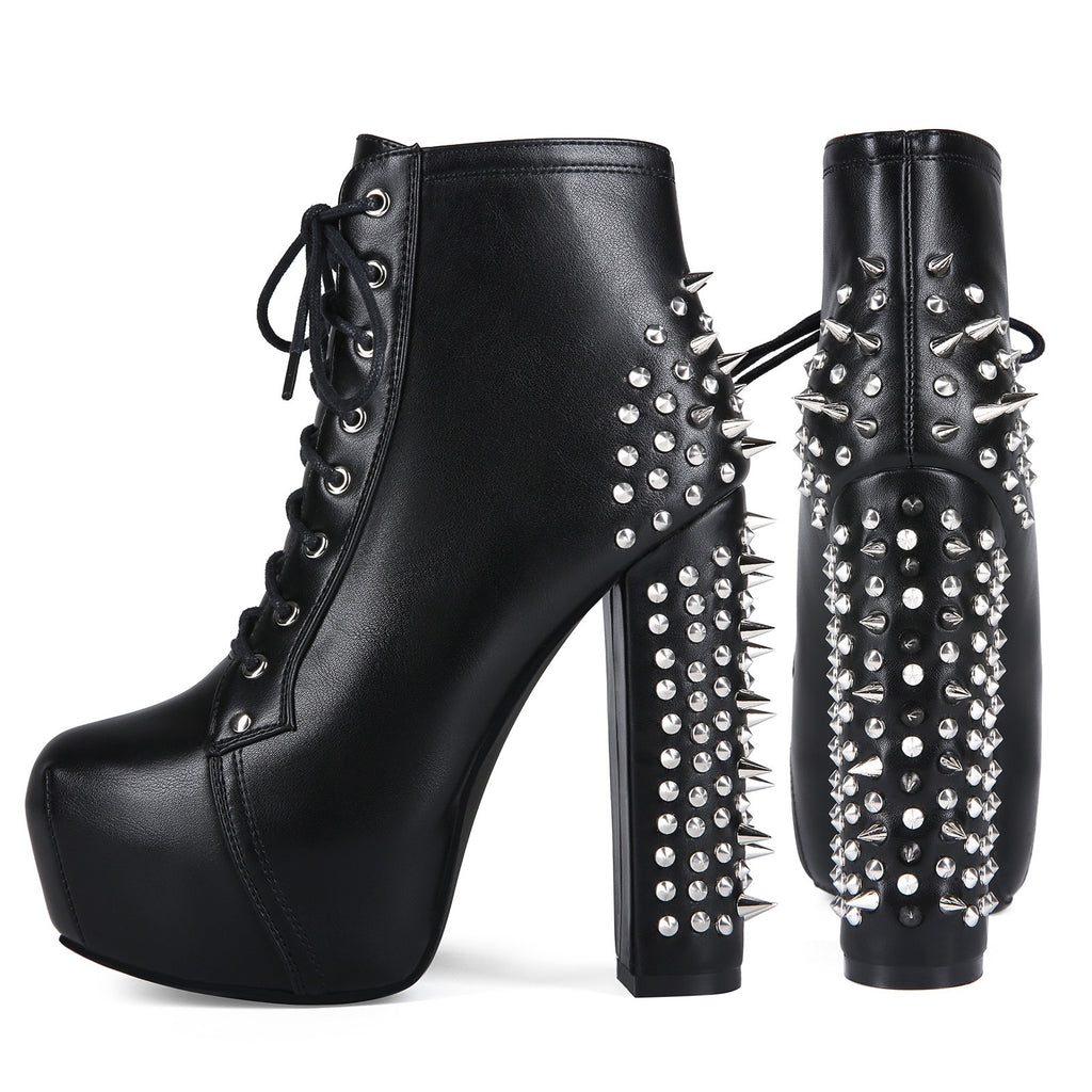 Sexy rivets punk boots