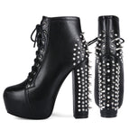 Sexy rivets punk boots