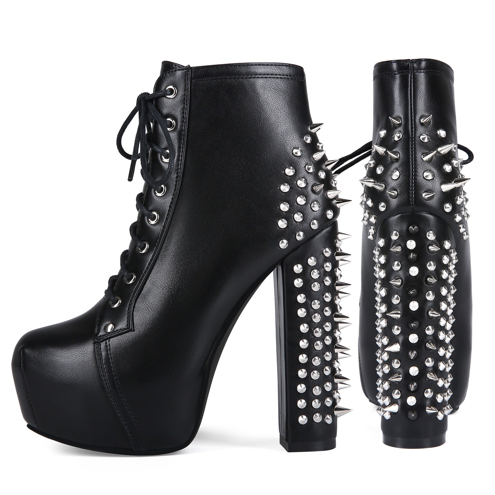 Sexy rivets punk boots