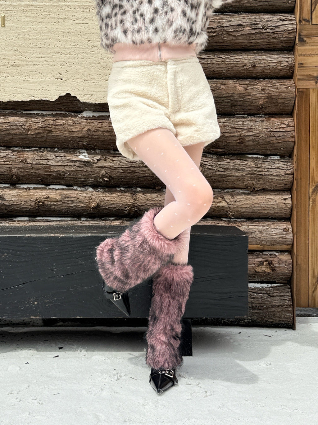 Faux fur boots