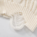 Distressed Crop Sweater