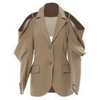 The draped paradox blazer