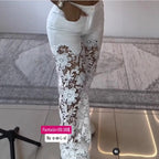 Lace jeans