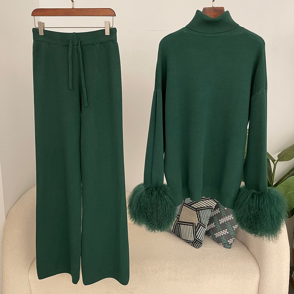 Fox fur cuffs slimming lazy joker