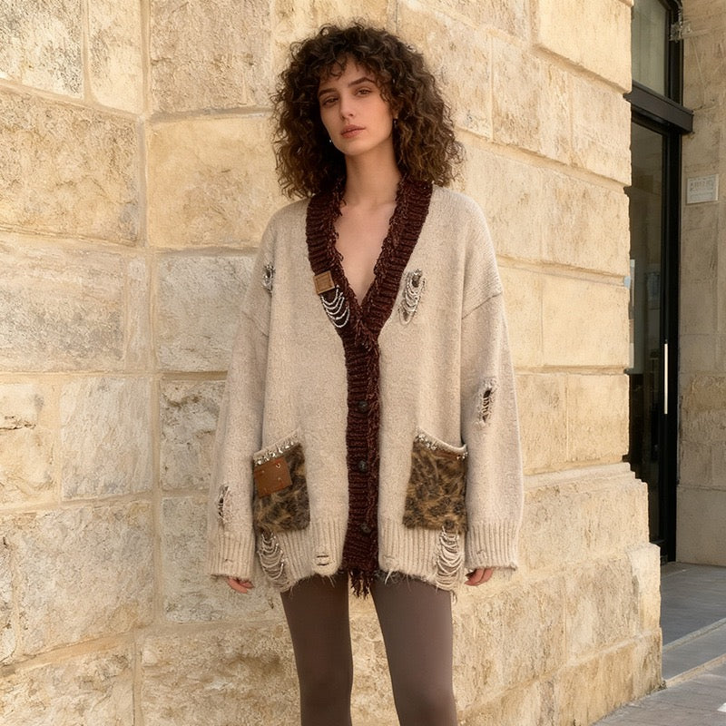 Trendy knitted jacket