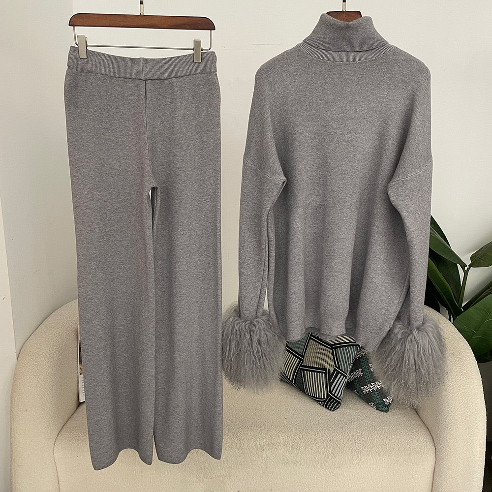 Fox fur cuffs slimming lazy joker