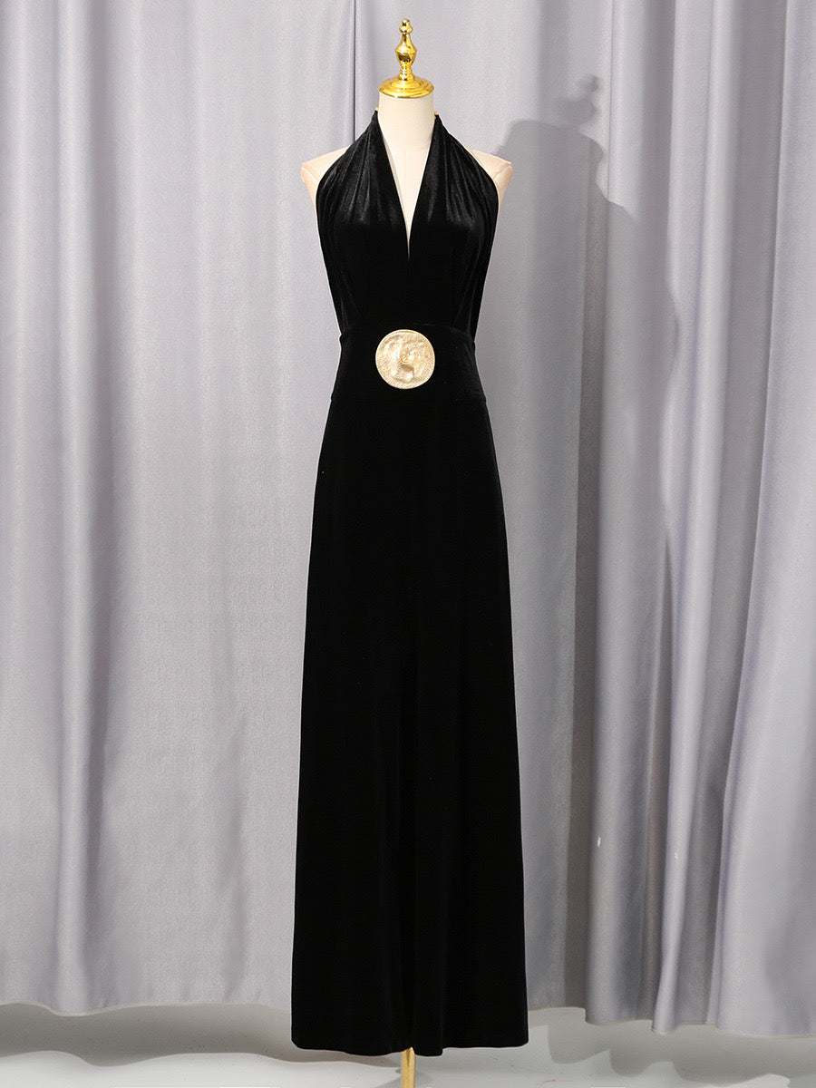 Coin halter backless style