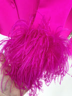 Blazer with feathers