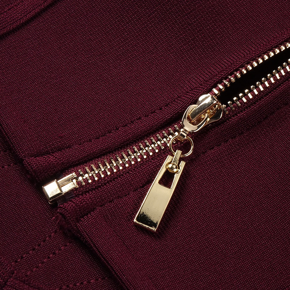 Burgundy dream ruffle dress