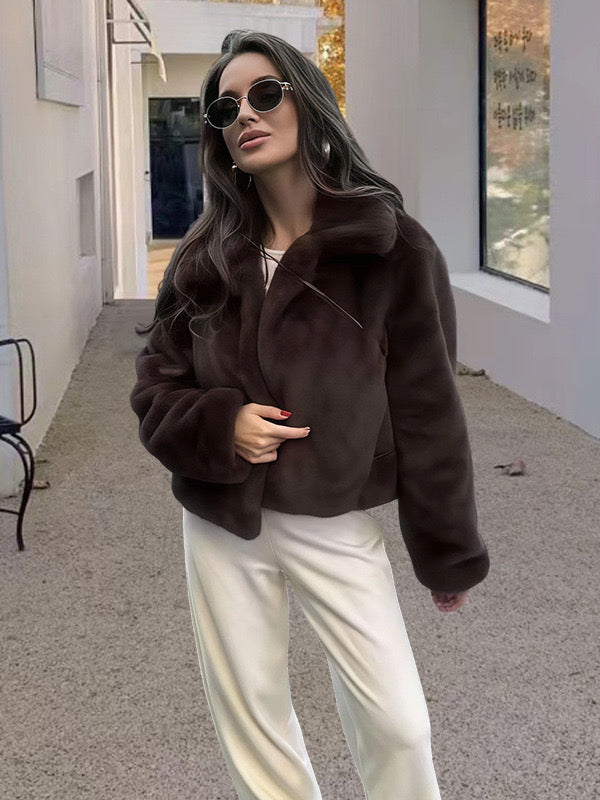 Faux fur jacket