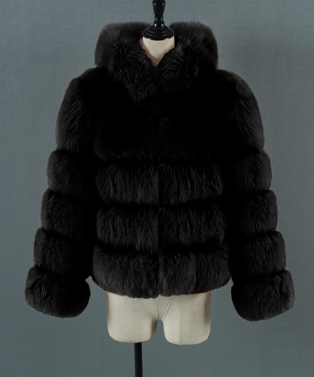 Crop faux fur
