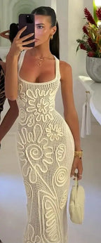 Knitted beach dress