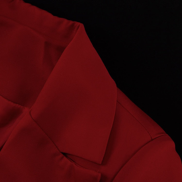 Stella Red Short and Jacket Set with Tie