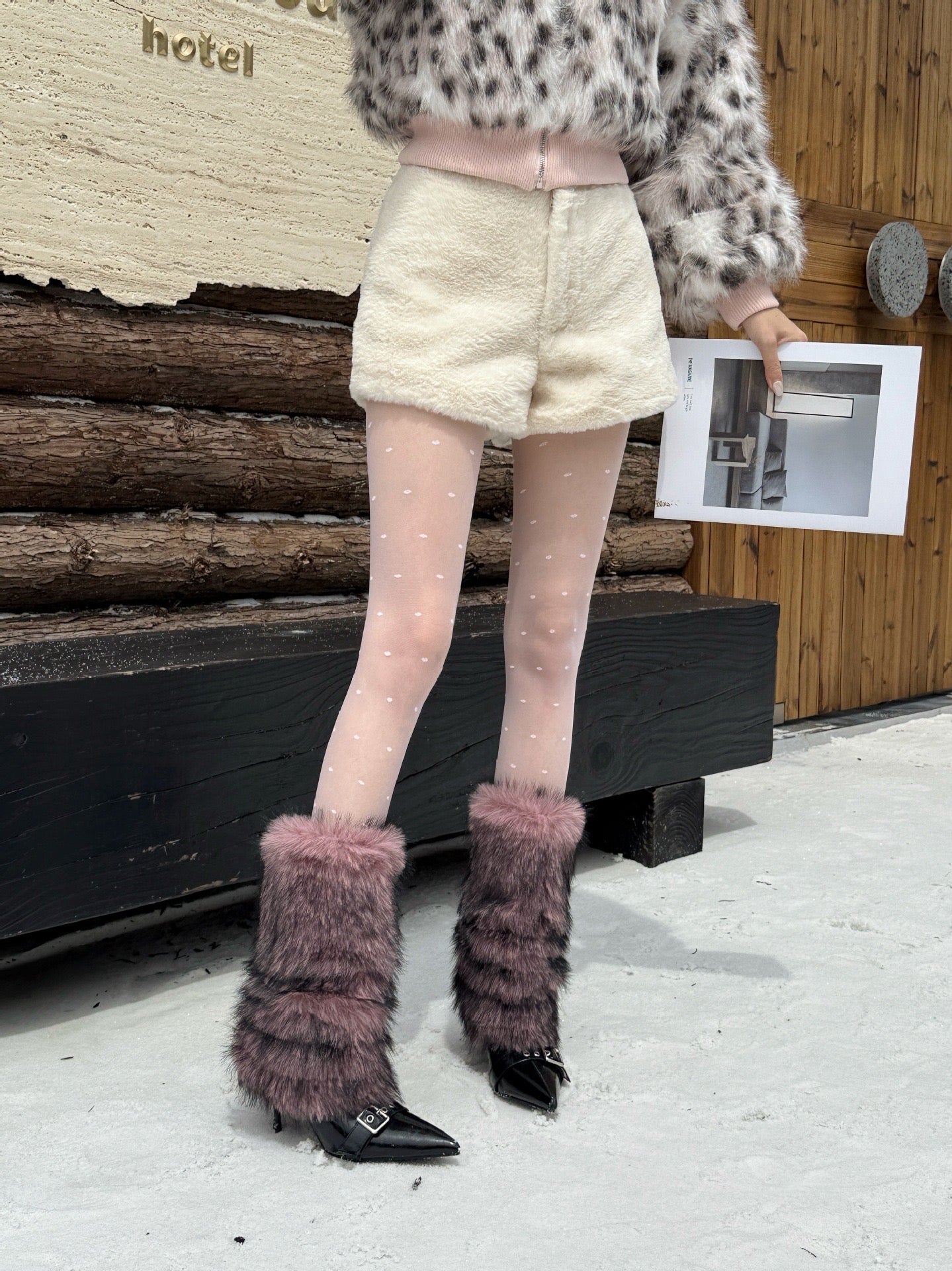 Faux fur boots