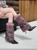 Faux fur boots