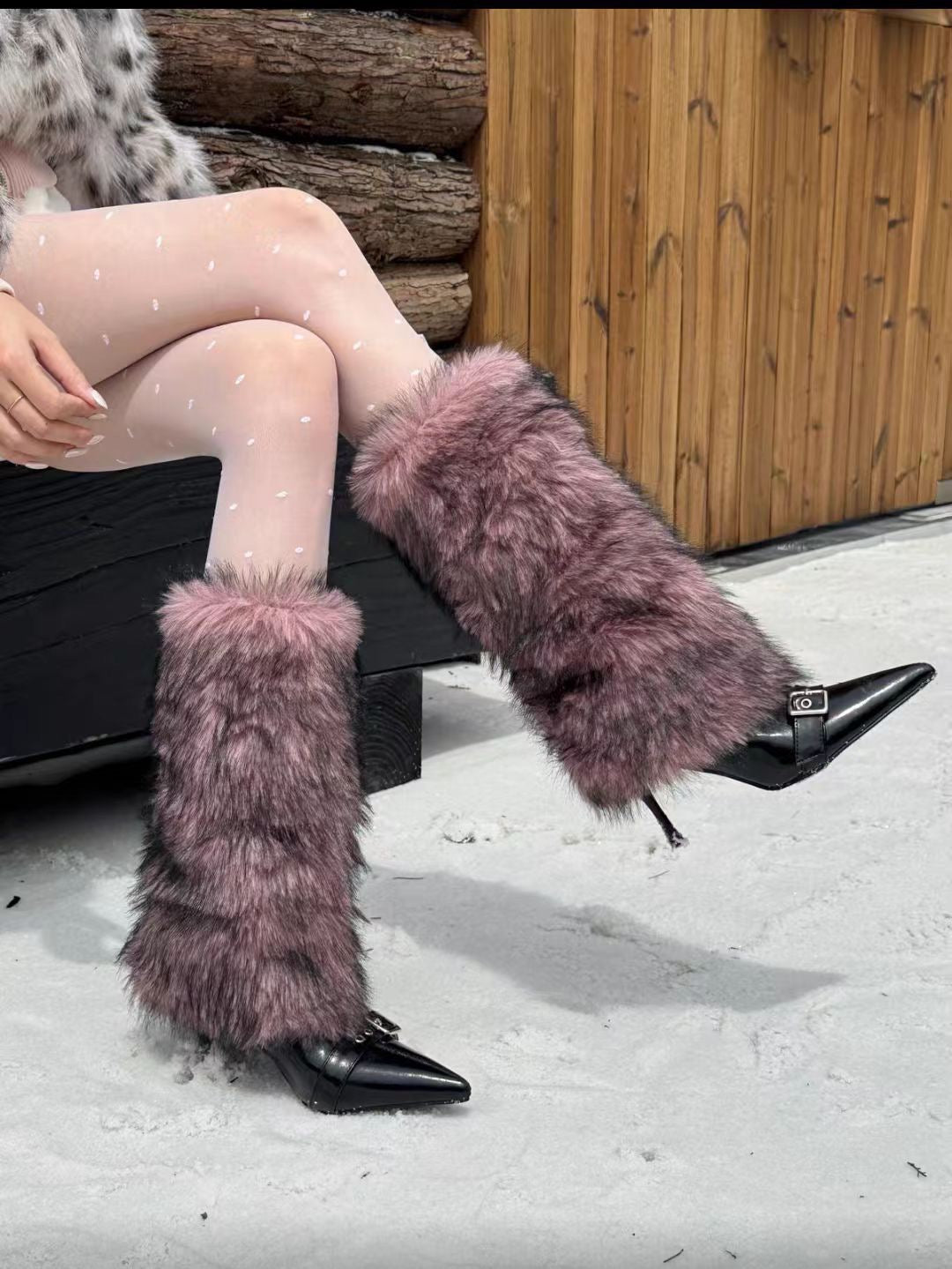 Faux fur boots