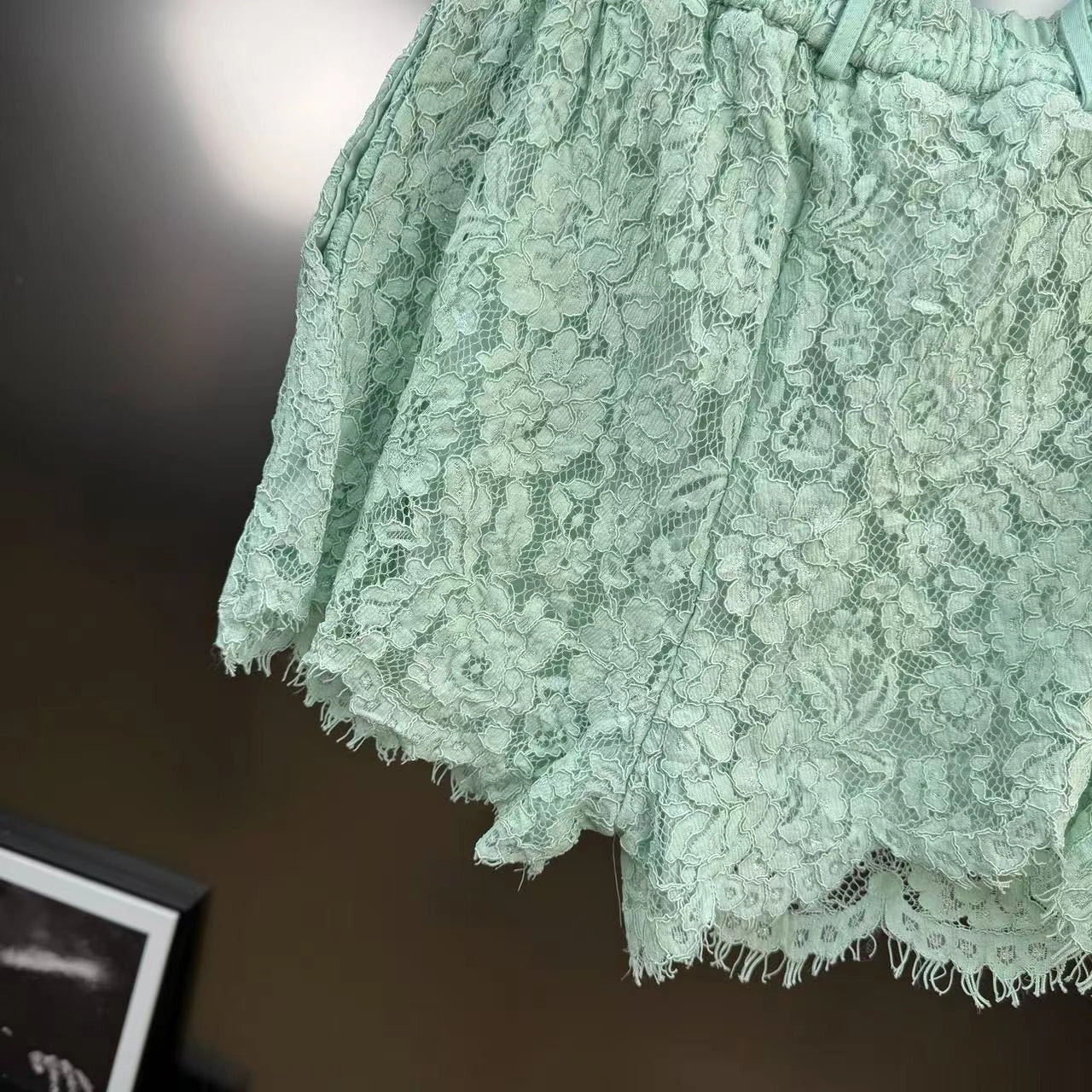 Lace shorts set
