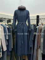 Long denim dress