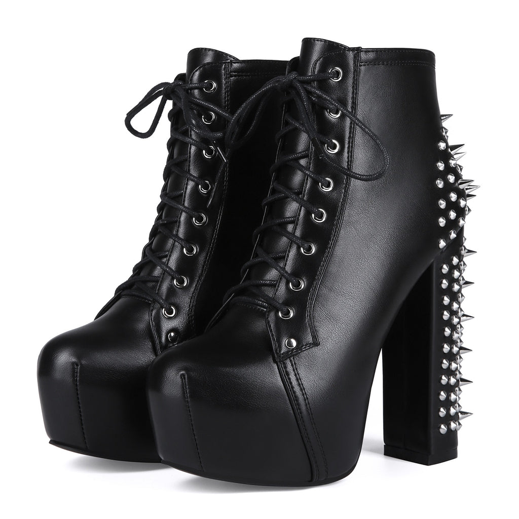 Sexy rivets punk boots