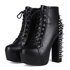 Sexy rivets punk boots