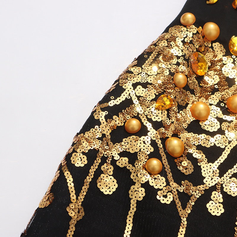 Tassels and rhinestone luxury blazer