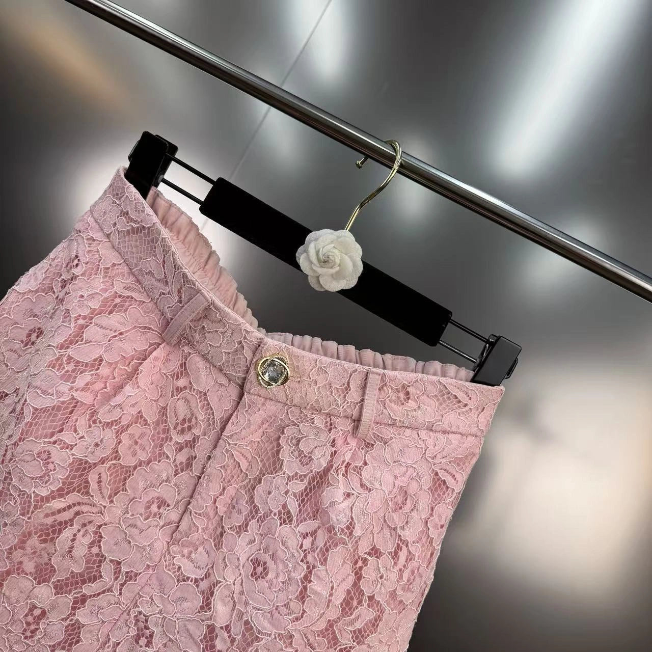 Lace shorts set