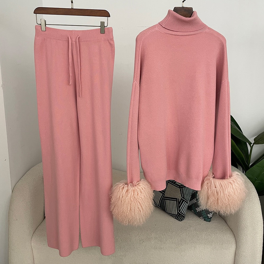 Fox fur cuffs slimming lazy joker