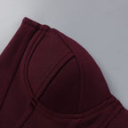 Burgundy dream ruffle dress