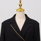 Crepe Knit Gold Button Jacket