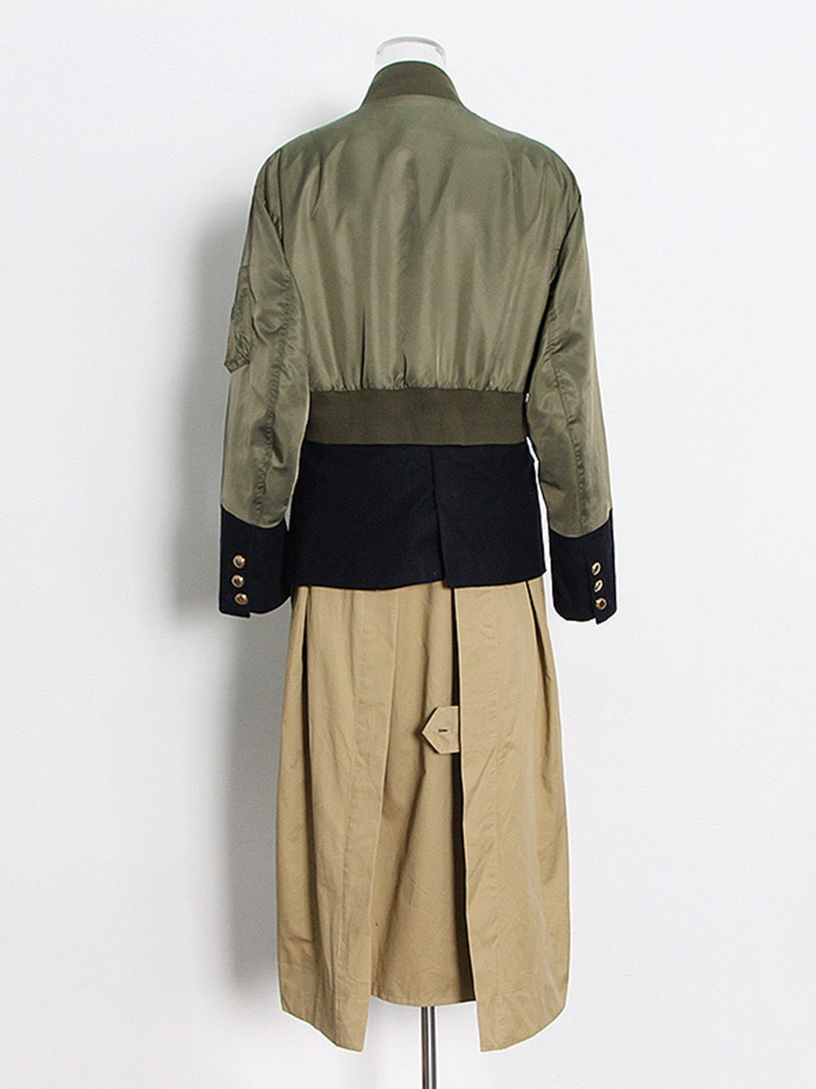 Blocking trench coat