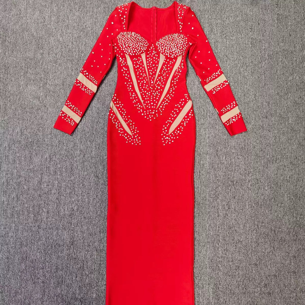 American rhinestone bandage dress