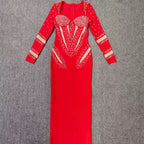 American rhinestone bandage dress