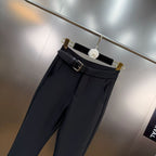 Micro flared slim fit with belt style