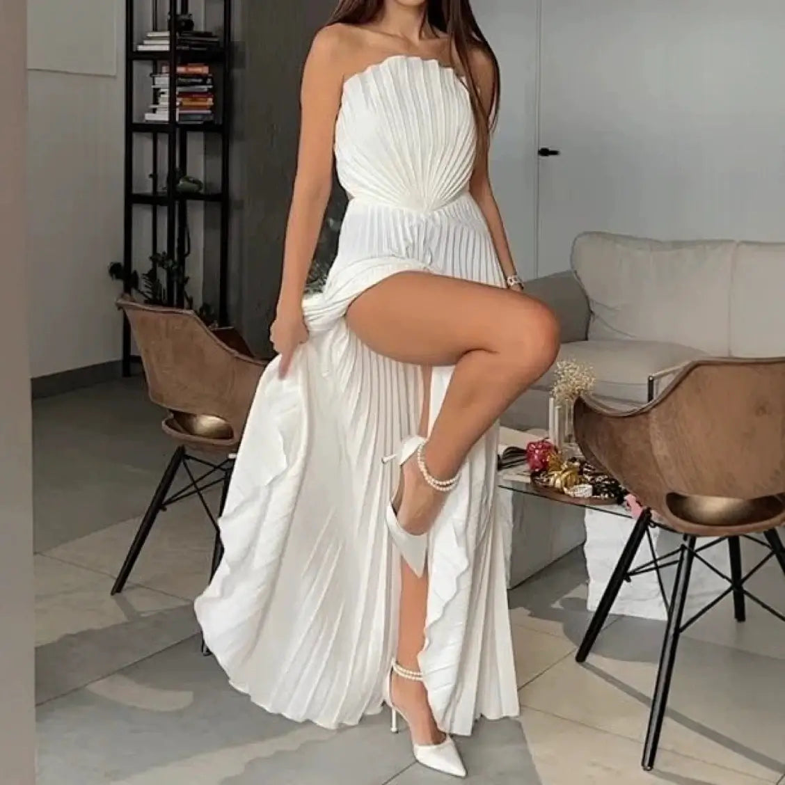Shell design dress