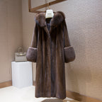 Faux fur coat*large collar&cuffs