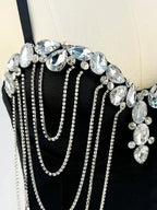 Chain diamond corset