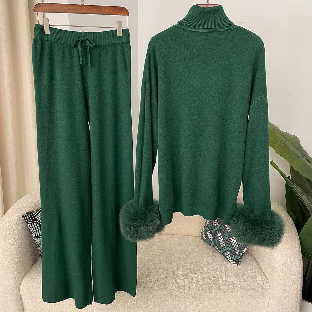 Fox fur cuffs slimming lazy joker