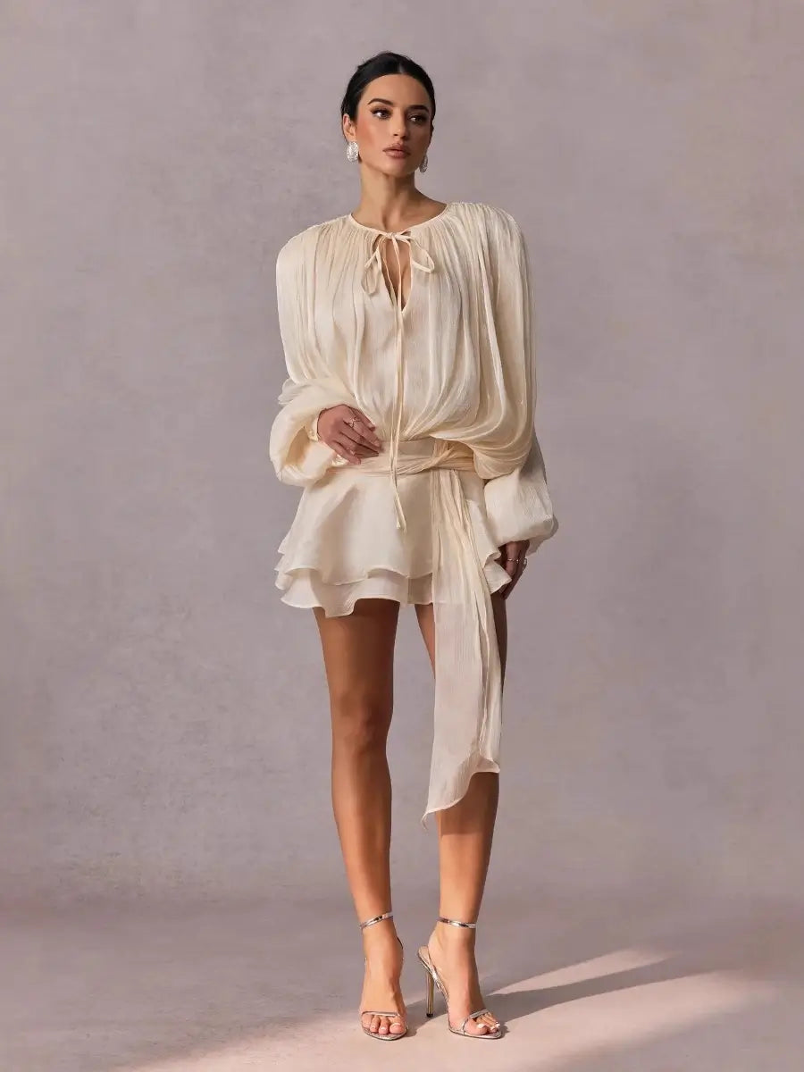 Mini ruffles dress