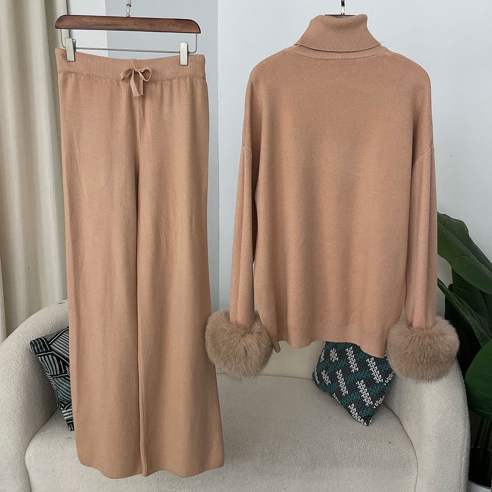 Fox fur cuffs slimming lazy joker