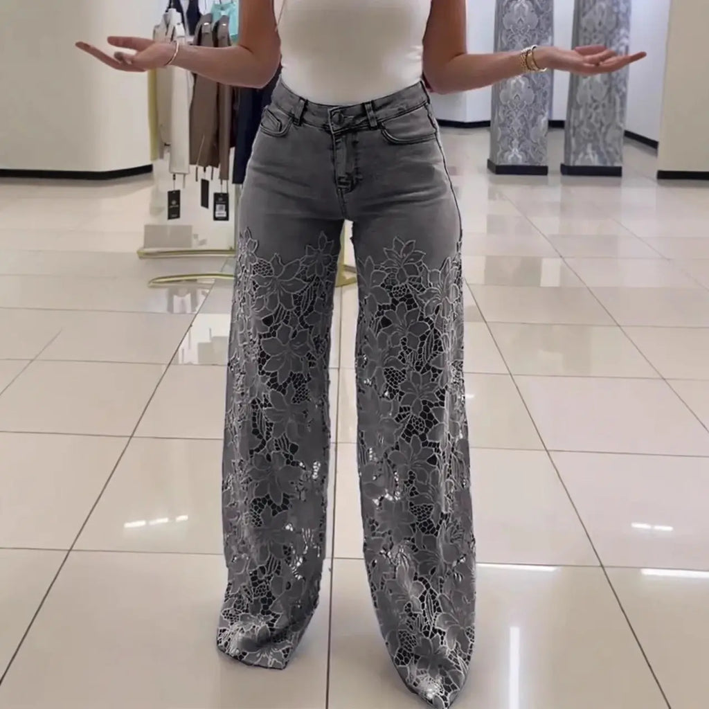 Lace jeans