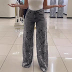 Lace jeans