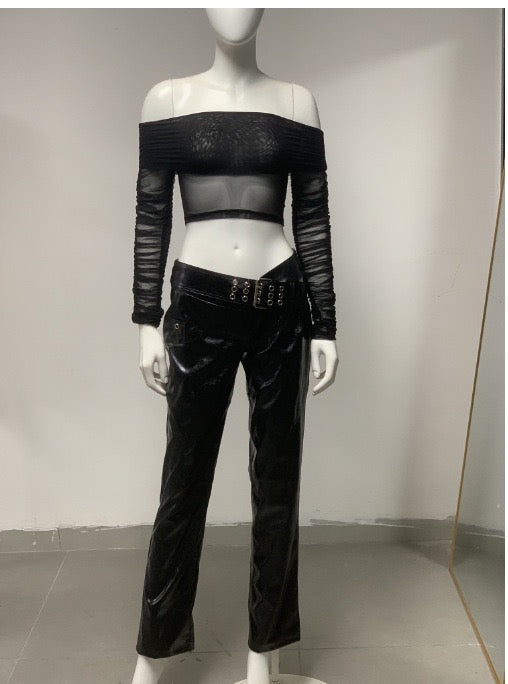 leather american biker set