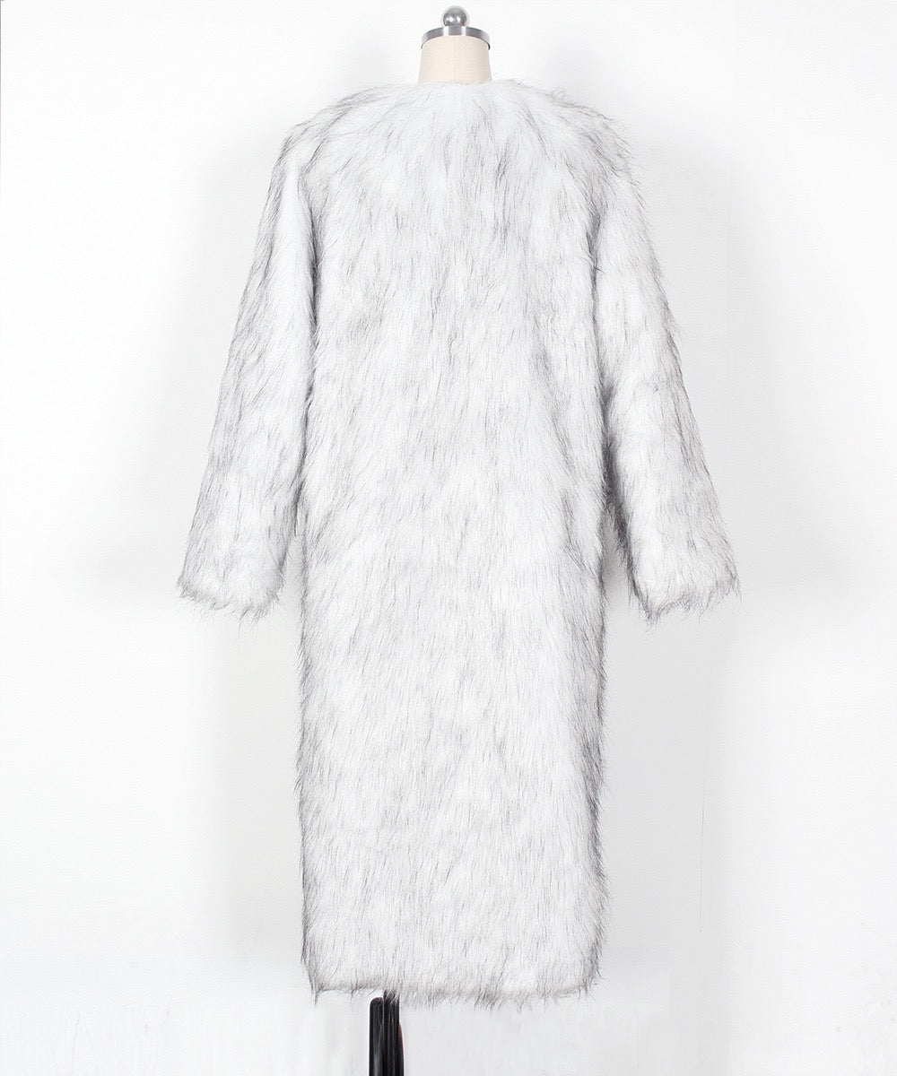 Faux fur coat