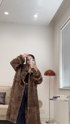 Long fur coat