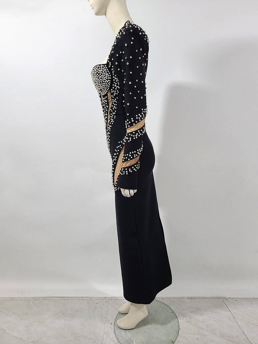 American rhinestone bandage dress